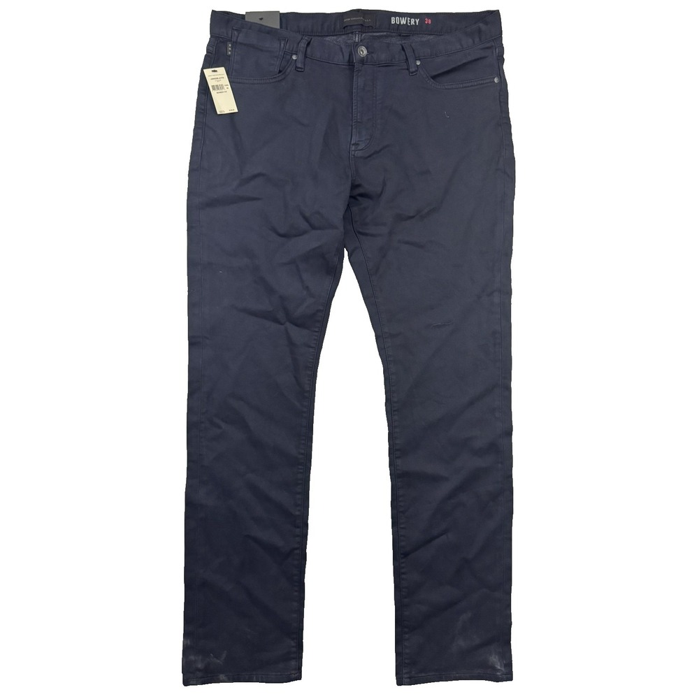 John Varvatos Bowery Fit Slim Straight Navy Pants 38x35 464 Eclipse